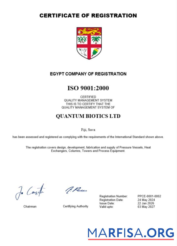 Realistic Fiji certificate of registration Word and PDF template